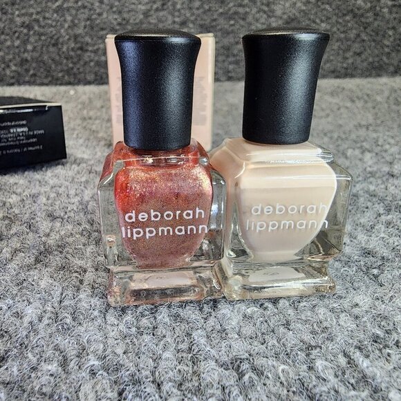 4 Deborah Lippmann Nail Polish 0.27 fl.oz. Mini Pink Glitter Modern Love - Picture 7 of 9